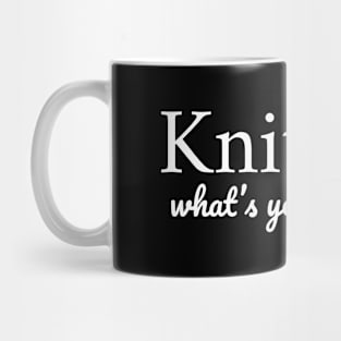 Knitting. Whats your therapy? Mug